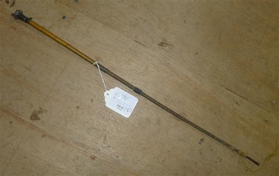 Victorian silver mounted riding crop(-)